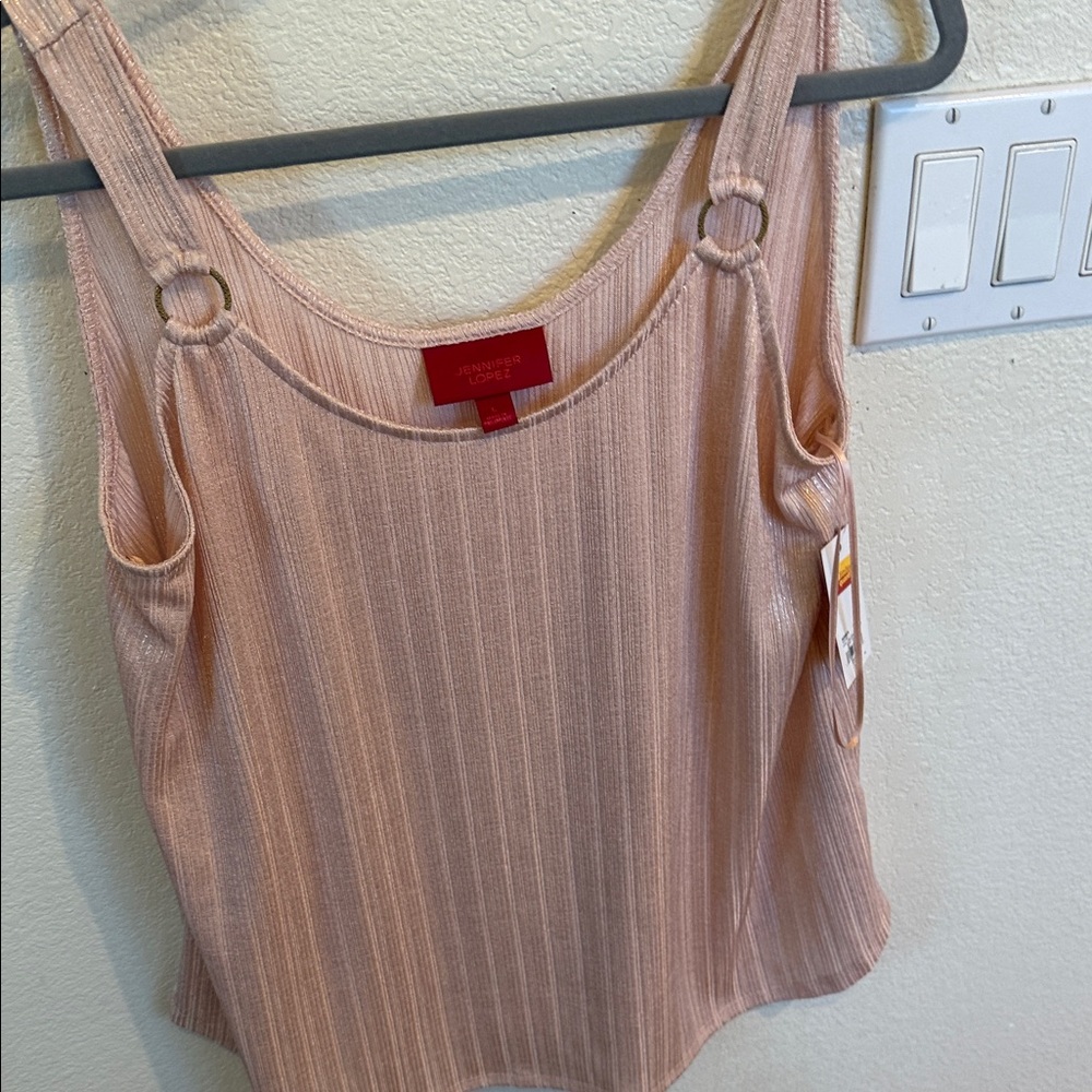 NWT Jennifer Lopez Blush Ribbed Tank Top